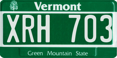 VT license plate XRH703