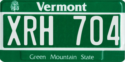 VT license plate XRH704
