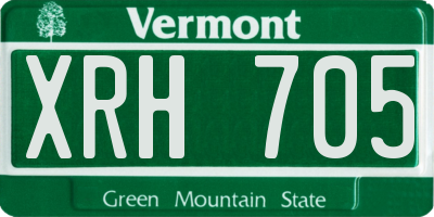 VT license plate XRH705