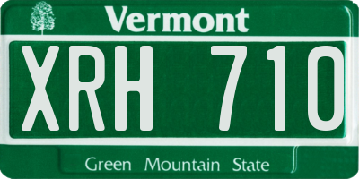 VT license plate XRH710