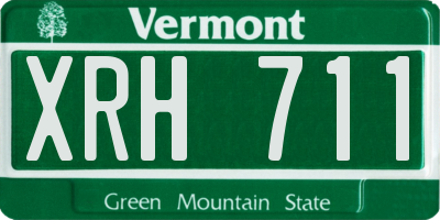 VT license plate XRH711