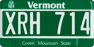 VT license plate XRH714