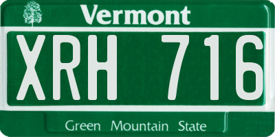 VT license plate XRH716