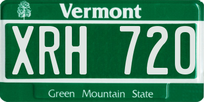 VT license plate XRH720