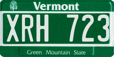 VT license plate XRH723