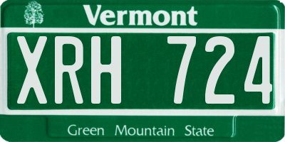 VT license plate XRH724