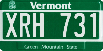 VT license plate XRH731