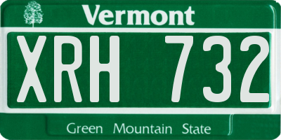 VT license plate XRH732