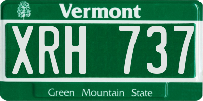VT license plate XRH737