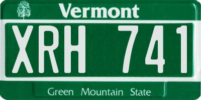 VT license plate XRH741