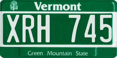 VT license plate XRH745