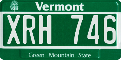 VT license plate XRH746