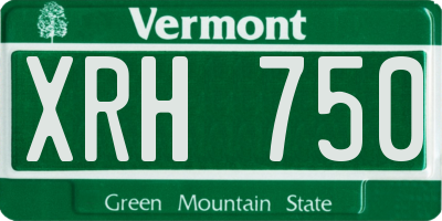 VT license plate XRH750