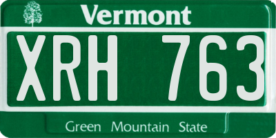 VT license plate XRH763