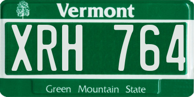 VT license plate XRH764