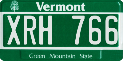 VT license plate XRH766