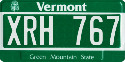 VT license plate XRH767