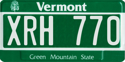 VT license plate XRH770