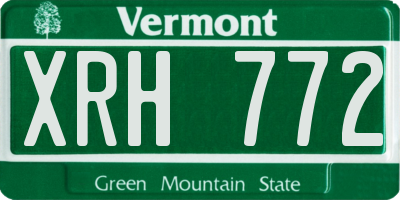 VT license plate XRH772