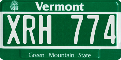 VT license plate XRH774