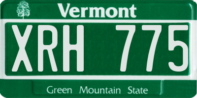 VT license plate XRH775