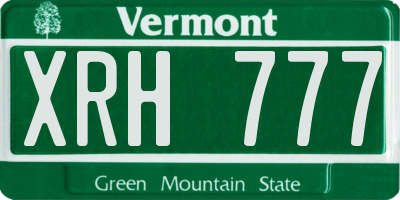 VT license plate XRH777