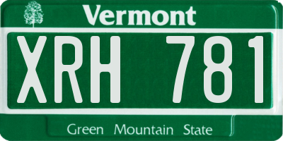 VT license plate XRH781