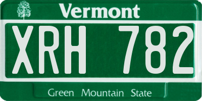 VT license plate XRH782
