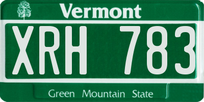 VT license plate XRH783