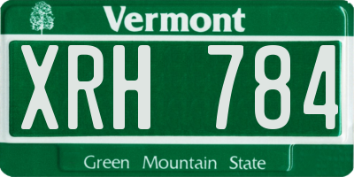 VT license plate XRH784