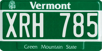 VT license plate XRH785