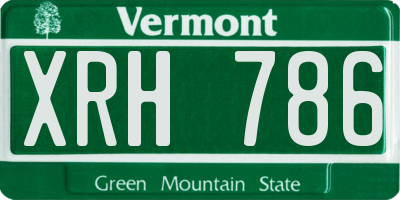 VT license plate XRH786