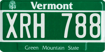 VT license plate XRH788