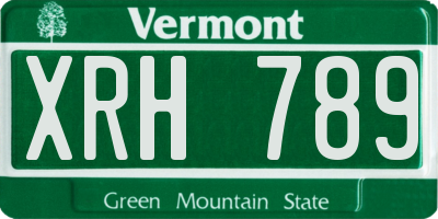 VT license plate XRH789