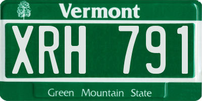 VT license plate XRH791