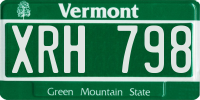 VT license plate XRH798