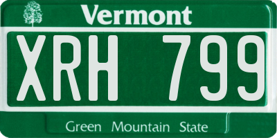 VT license plate XRH799