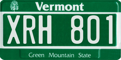 VT license plate XRH801