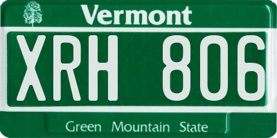 VT license plate XRH806