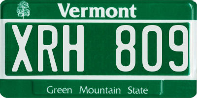 VT license plate XRH809