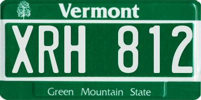 VT license plate XRH812
