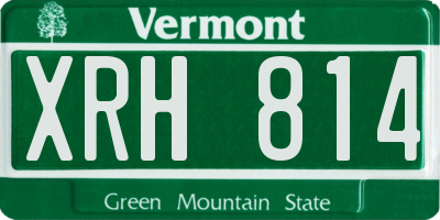 VT license plate XRH814