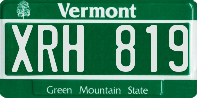 VT license plate XRH819