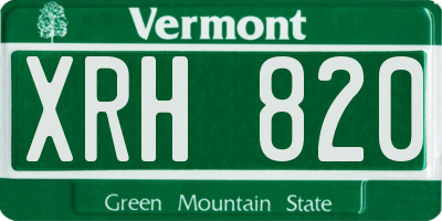 VT license plate XRH820