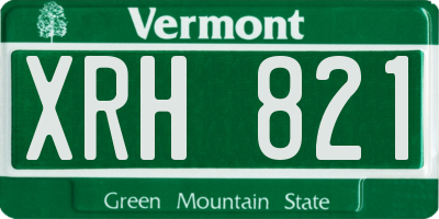 VT license plate XRH821