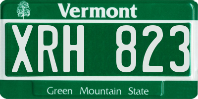 VT license plate XRH823