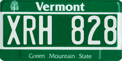 VT license plate XRH828