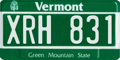 VT license plate XRH831