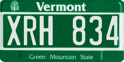 VT license plate XRH834