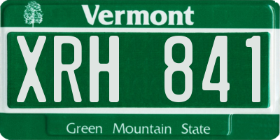 VT license plate XRH841